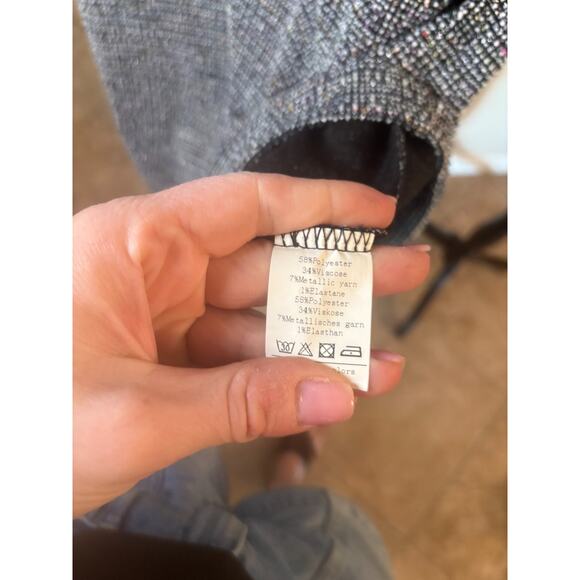 GRACE KARIN Vintage Tweed Defined Waist Hips-Wrapped Dress Gray Large - Picture 6 of 6